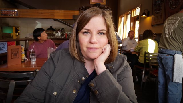 Julia at the brewpub